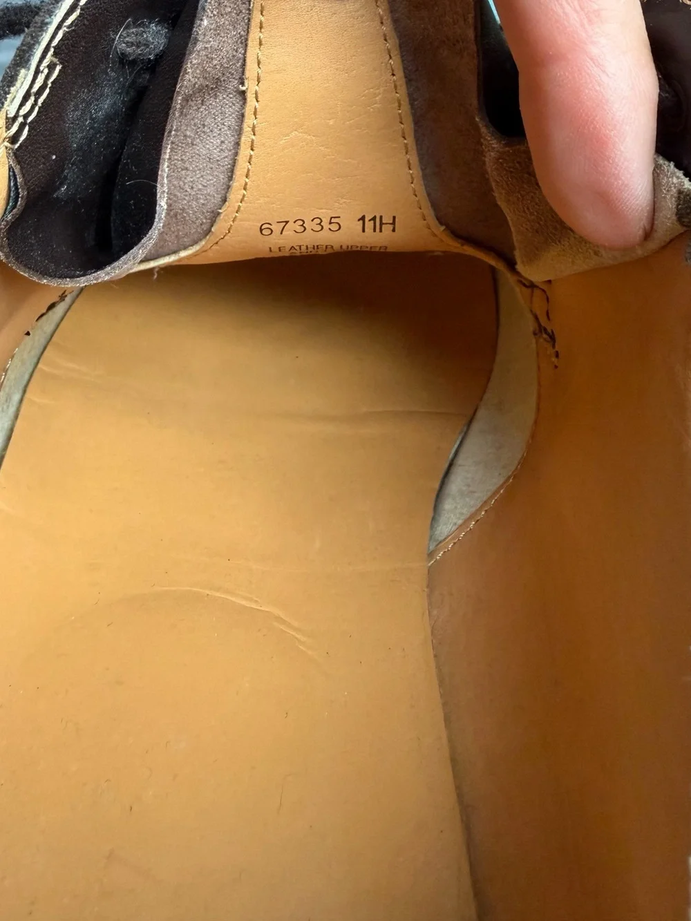J. Crew Men's Dark Brown Suede Ludlow Derby lace-up work or school shoes